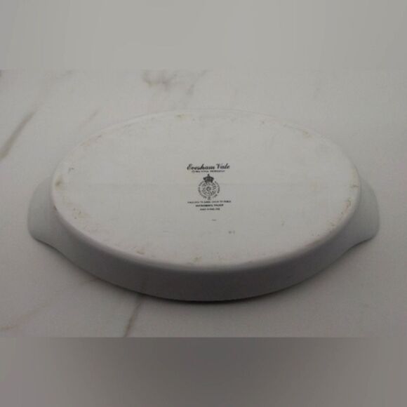 Royal Worcester England Evesham Vale Porcelain Oval Platter w/ Fruit Design - Picture 12 of 16